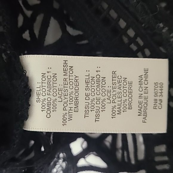 Rebecca Taylor S coquette flirty lace  provocateur Cotton  Embroidered Black Top - Picture 6 of 11